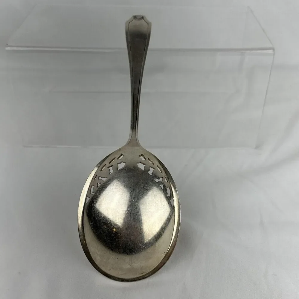 HAWTHORNE 1908 by Rockford Silver Plate Co. Pierced Berry Spoon